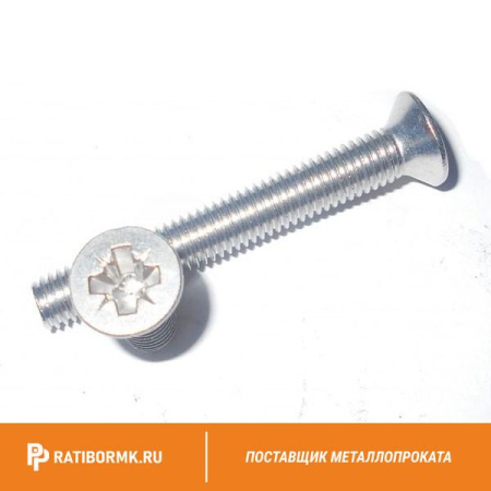 Винт нержавеющий М6х50 мм PH3 А4 DIN 965