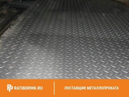 Лист рифленый оцинкованный 3х1500х6000 мм чечевица ГОСТ 8568-77
